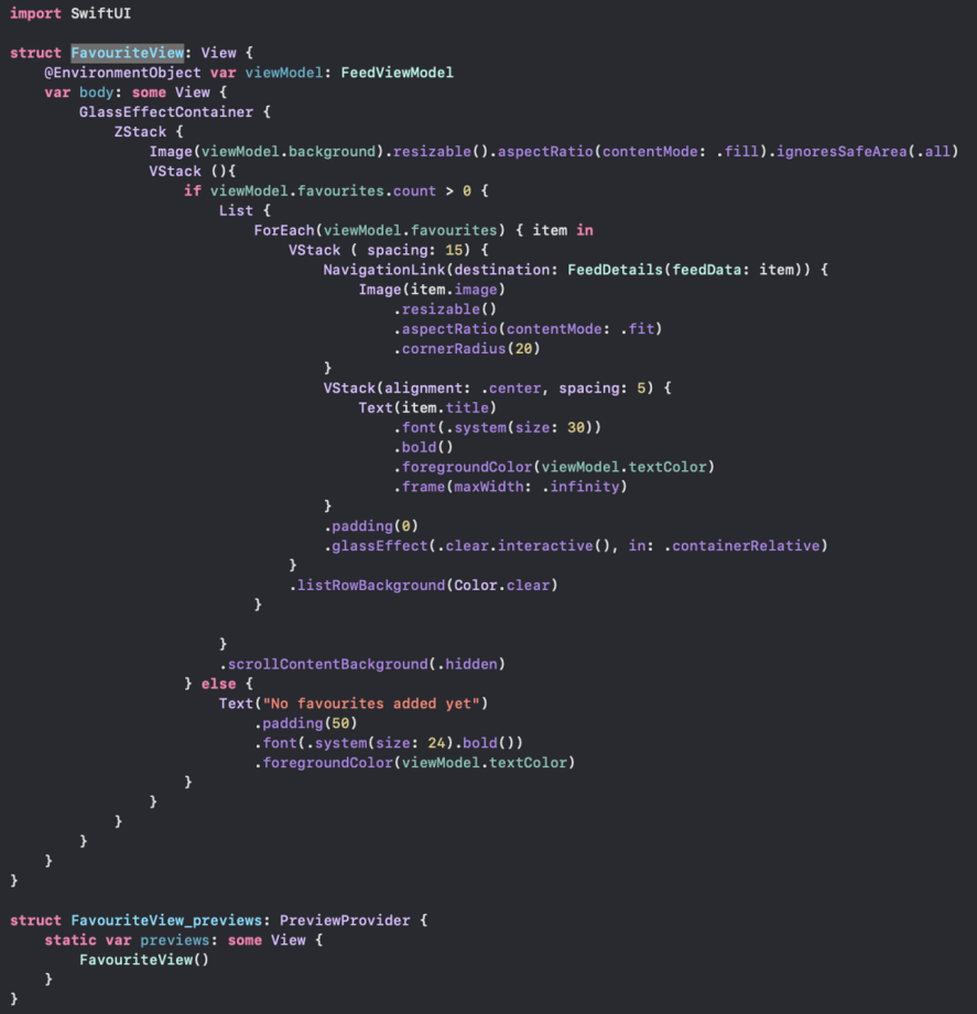 FavouriteView.swift